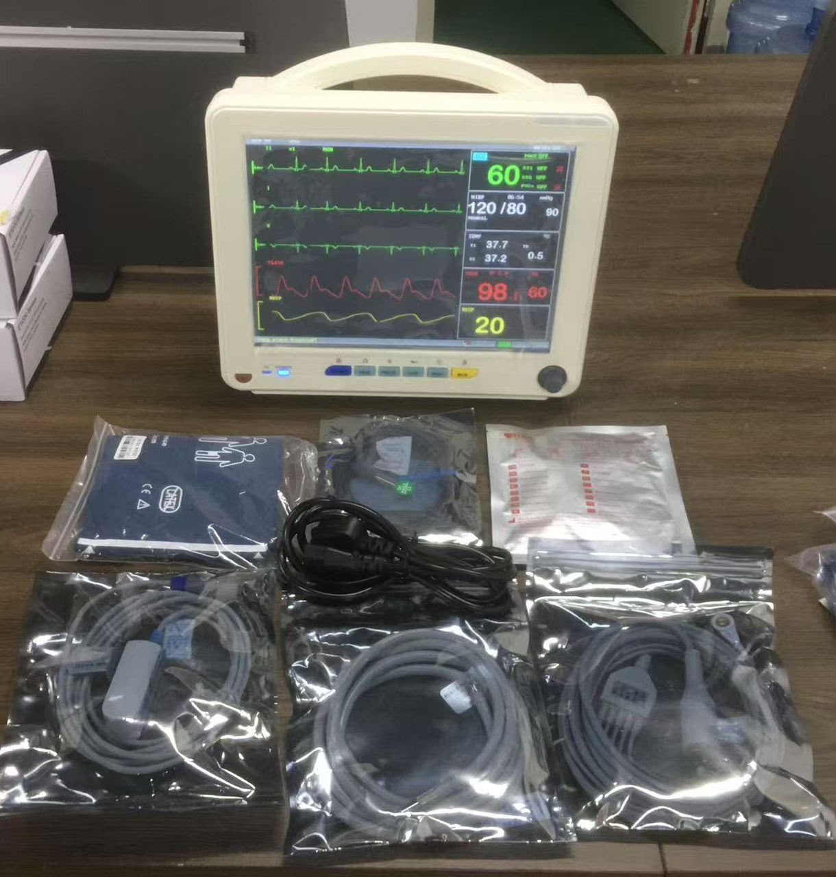 Multi-parameter patient monitor with accessories